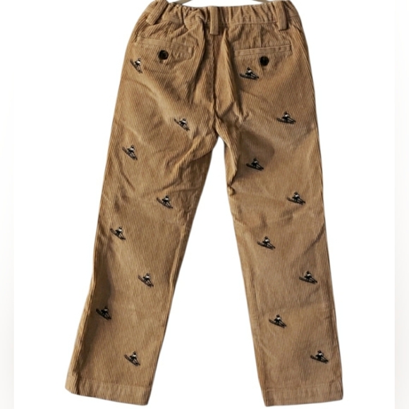 NEW! Skier - Brooks Brothers Tan Corduroy Pants with Embroidered Skiers (sz 6) - Picture 3 of 5